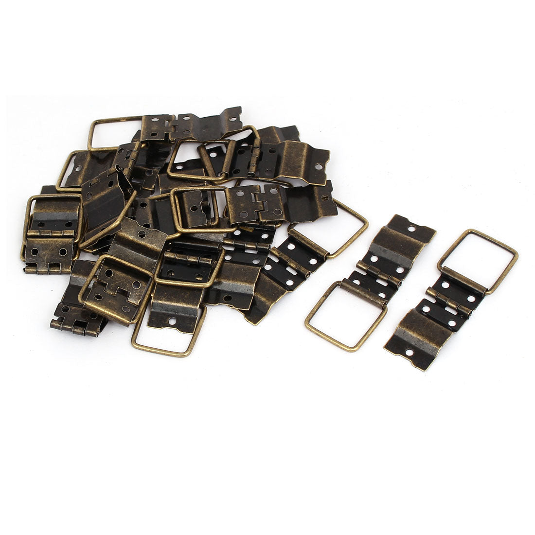 uxcell Uxcell Wood Jewelry Box Cabinet Cupboard Rotatable Support Hinges 38mm x 21mm 20PCS