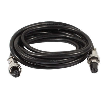 uxcell Uxcell GX12 6 Pins Double Female Head Aviation Socket Connector Electrical Cable 2m