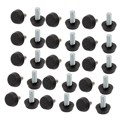 uxcell Uxcell M8x20mm Furniture Table Plastic Base Thread Stem Adjustable Leveling Feet 30pcs