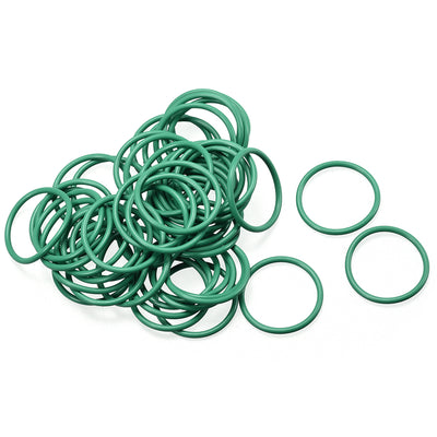 uxcell Uxcell 50Pcs 21mm x 1.5mm Rubber Gasket O Ring Sealing Ring Heat Resistant Green
