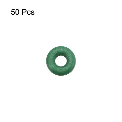 Harfington Uxcell 50Pcs 6mm x 1.9mm Rubber Gasket O Ring Sealing Ring Heat Resistant Green