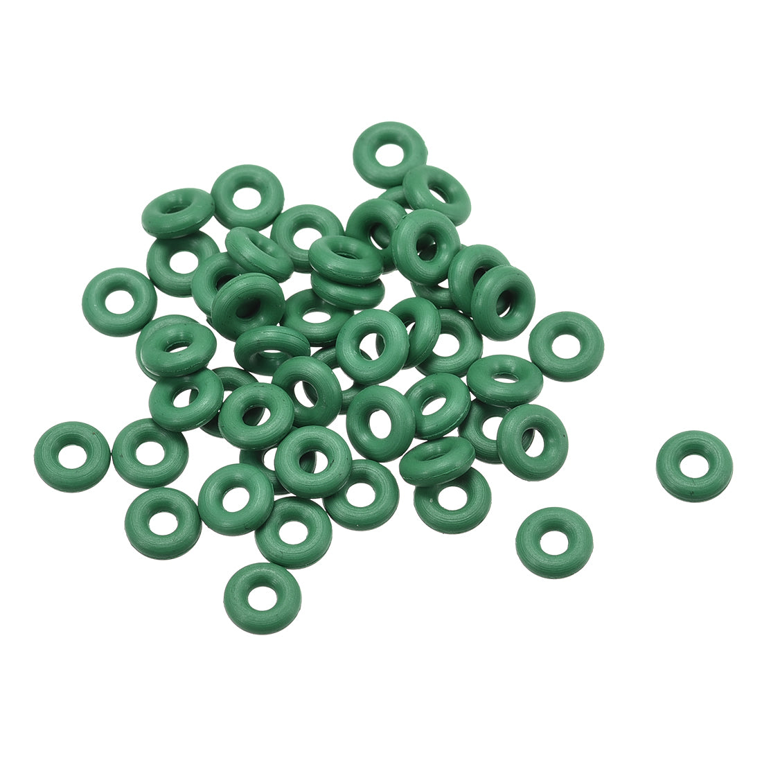 uxcell Uxcell 50Pcs 6mm x 1.9mm Rubber Gasket O Ring Sealing Ring Heat Resistant Green