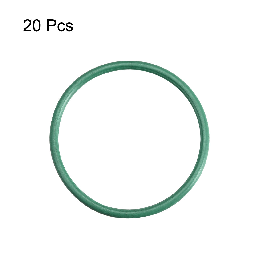 uxcell Uxcell 20Pcs 25mm x 1.5mm Rubber Gasket O Ring Sealing Ring Heat Resistant Green