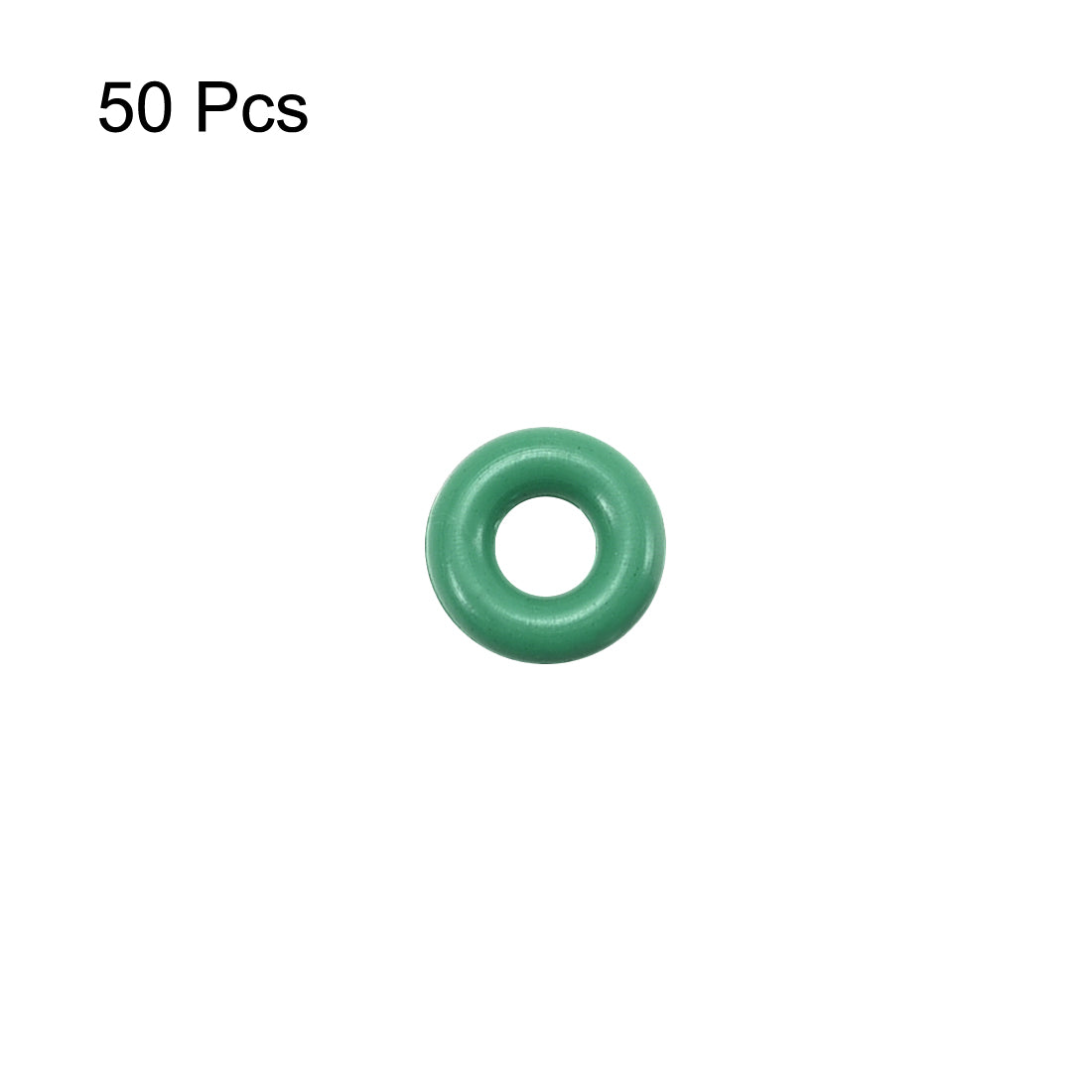 uxcell Uxcell 50Pcs 5mm x 1.5mm Rubber Gasket O Ring Sealing Ring Heat Resistant Green