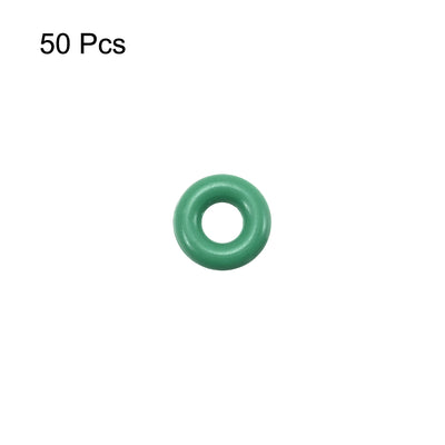 Harfington Uxcell 50Pcs 5mm x 1.5mm Rubber Gasket O Ring Sealing Ring Heat Resistant Green
