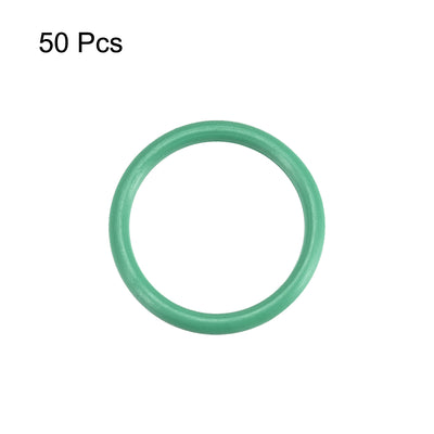 Harfington Uxcell 50 Pcs 15 x 1.5mm Oil Resistant NBR Nitrile Rubber O Sealing Ring Nonpoisonus Green