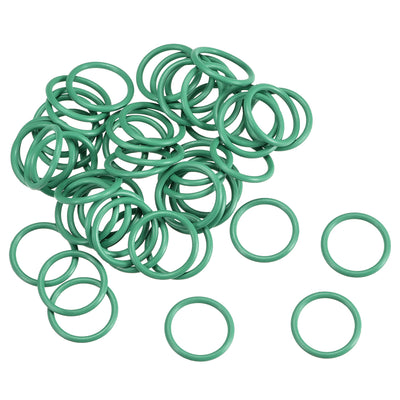 uxcell Uxcell 50 Pcs 15 x 1.5mm Oil Resistant NBR Nitrile Rubber O Sealing Ring Nonpoisonus Green