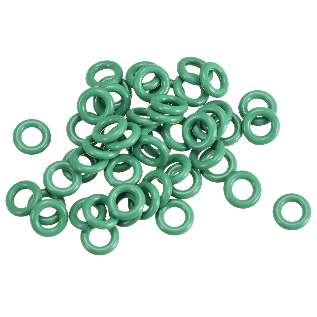 uxcell Uxcell 50 Pcs 6.5 x 1.5mm Oil Resistant NBR Nitrile Rubber O Sealing Ring Nonpoisonus Green