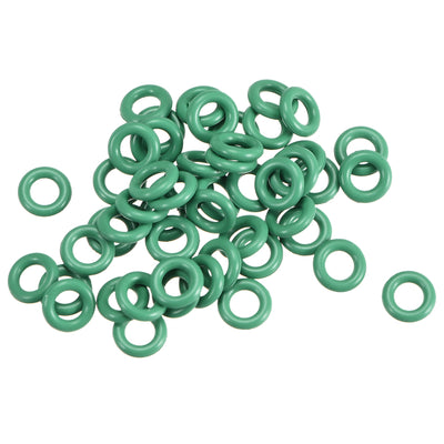 uxcell Uxcell 50 Pcs 6.5 x 1.5mm Oil Resistant NBR Nitrile Rubber O Sealing Ring Nonpoisonus Green