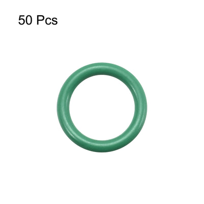 Harfington Uxcell 50pcs 10 x 1.5mm Oil Resistant NBR Nitrile Rubber O Sealing Ring Nonpoisonus Green
