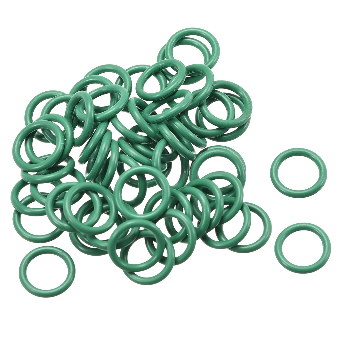 uxcell Uxcell 50pcs 10 x 1.5mm Oil Resistant NBR Nitrile Rubber O Sealing Ring Nonpoisonus Green