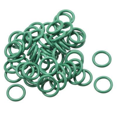 uxcell Uxcell 50pcs 10 x 1.5mm Oil Resistant NBR Nitrile Rubber O Sealing Ring Nonpoisonus Green