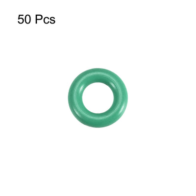 Harfington Uxcell 50 Pcs 6 x 1.5mm Oil Resistant NBR Nitrile Rubber O Sealing Ring Nonpoisonus Green