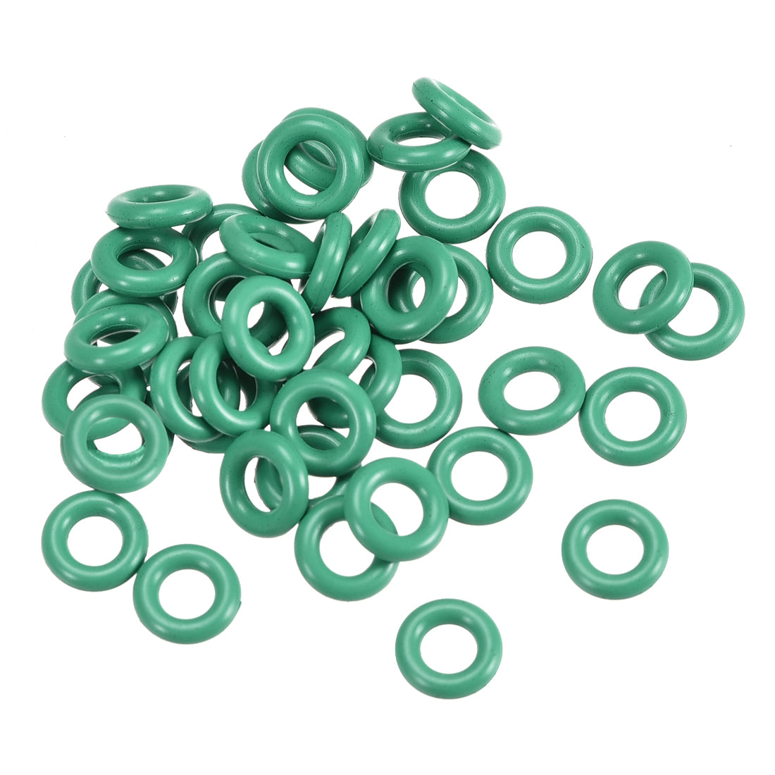 uxcell Uxcell 50 Pcs 6 x 1.5mm Oil Resistant NBR Nitrile Rubber O Sealing Ring Nonpoisonus Green