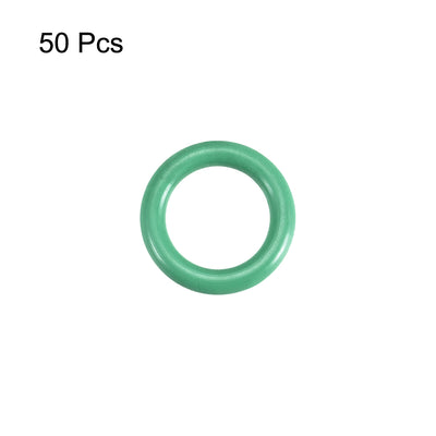 Harfington Uxcell 50Pcs 8.5mm x 1.5mm Rubber Gasket O Ring Sealing Ring Heat Resistant Green