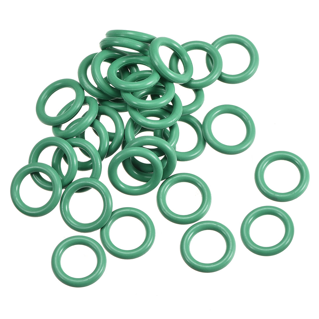uxcell Uxcell 30 Pcs 11 x 1.9mm Oil Resistant NBR Nitrile Rubber O Sealing Ring Nonpoisonus Green