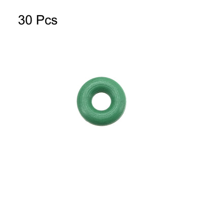 Harfington Uxcell 30Pcs 6mm x 1.9mm Rubber Gasket O Ring Sealing Ring Heat Resistant Green