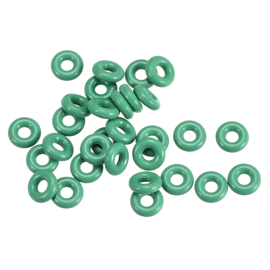 uxcell Uxcell 30Pcs 6mm x 1.9mm Rubber Gasket O Ring Sealing Ring Heat Resistant Green