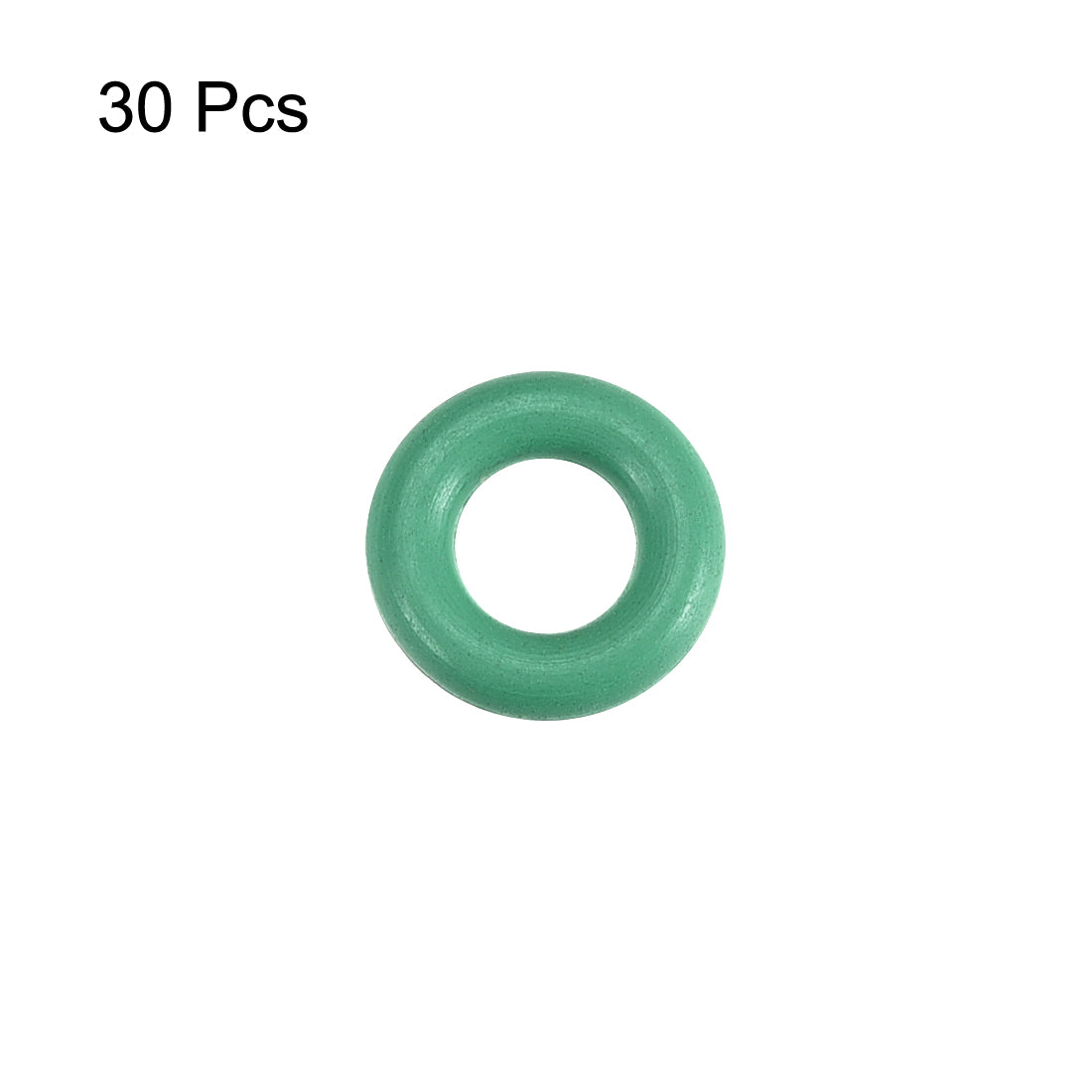 uxcell Uxcell 30pcs 1.9mm Thick Heat Resistant Mini Green O-Ring Rubber Sealing Ring 7.5mm OD