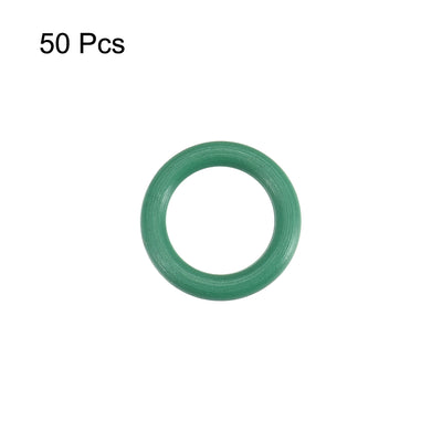 Harfington Uxcell 50Pcs 9mm x 1.5mm Rubber Gasket O Ring Sealing Ring Heat Resistant Green