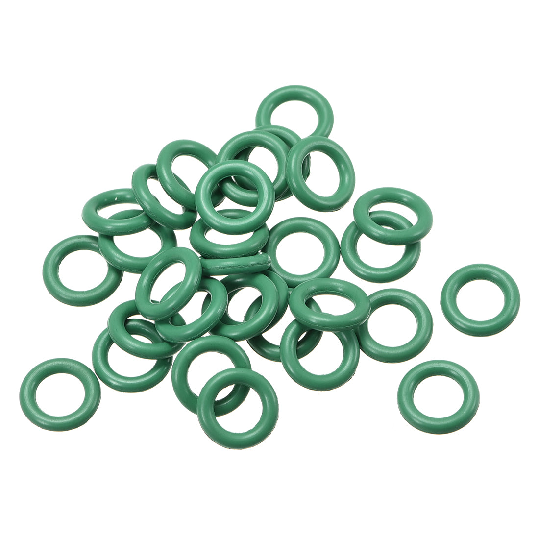 uxcell Uxcell 30Pcs 9mm x 1.9mm Rubber Gasket O Ring Sealing Ring Heat Resistant Green