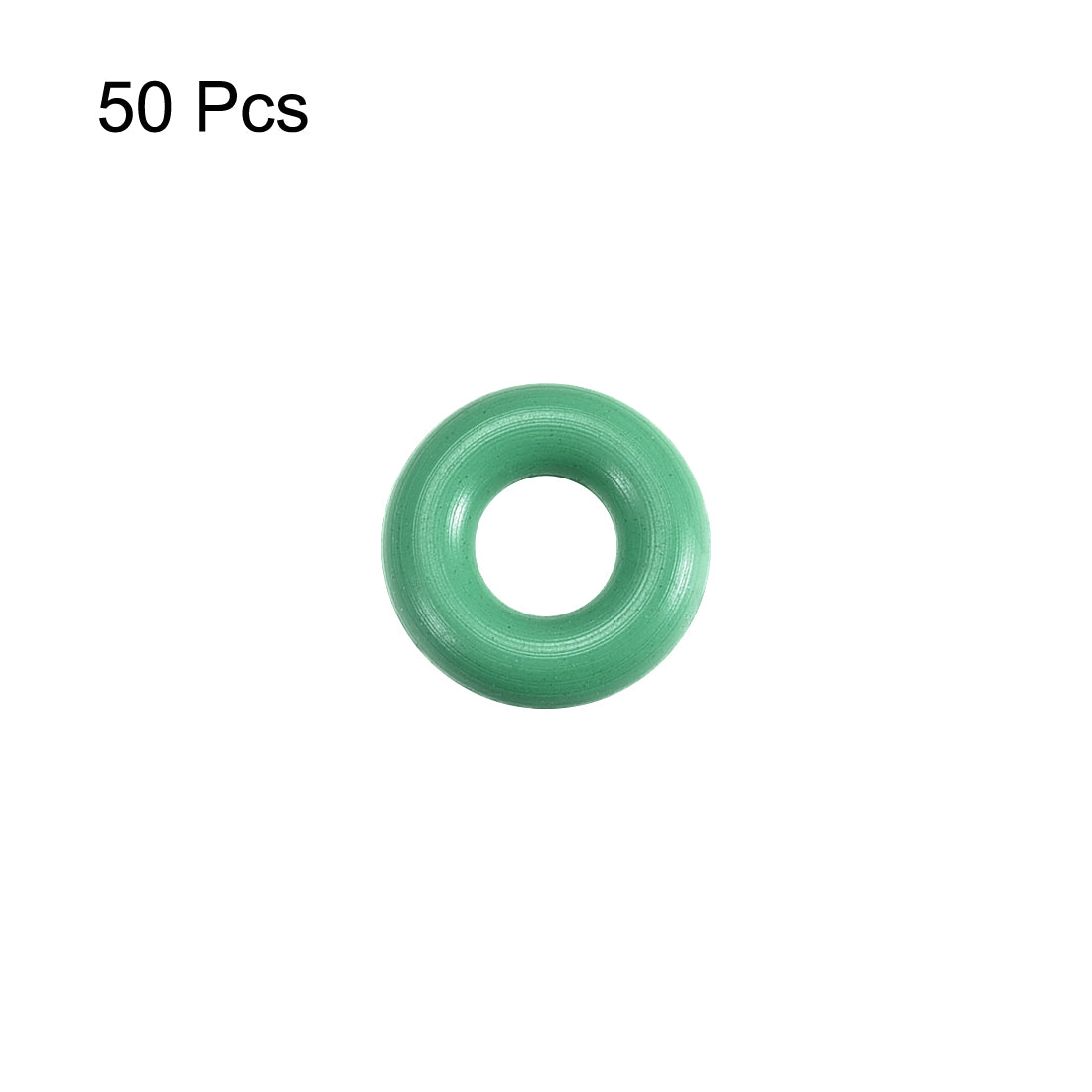 uxcell Uxcell 50Pcs 7mm x 1.9mm Rubber Gasket O Ring Sealing Ring Heat Resistant Green
