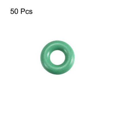 Harfington Uxcell 50Pcs 7mm x 1.9mm Rubber Gasket O Ring Sealing Ring Heat Resistant Green