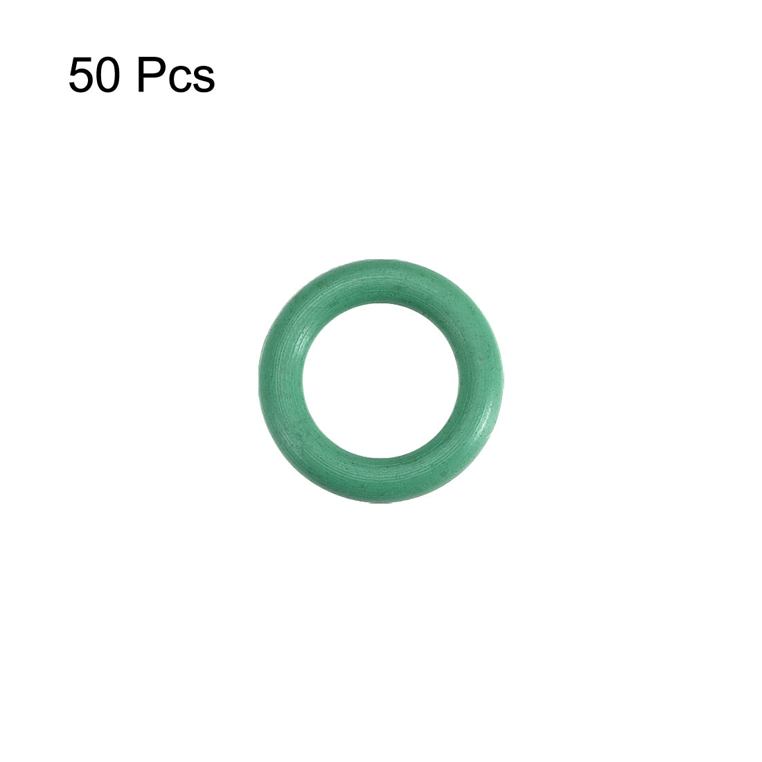 uxcell Uxcell 50pcs 1.5mm Thick Heat Resistant Mini Green O-Ring Rubber Sealing Ring 8mm OD