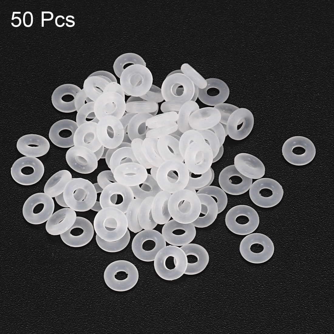 uxcell Uxcell 50Pcs White 7mm x 1.5mm Silicone Rubber Gasket O Ring Sealing Ring