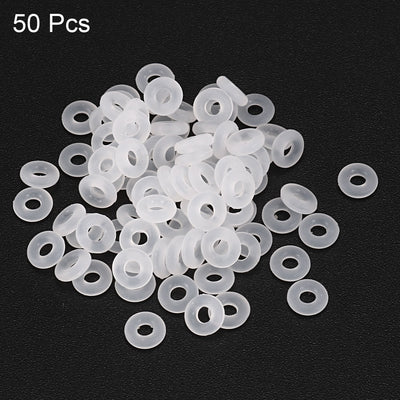 Harfington Uxcell 50Pcs White 7mm x 1.5mm Silicone Rubber Gasket O Ring Sealing Ring