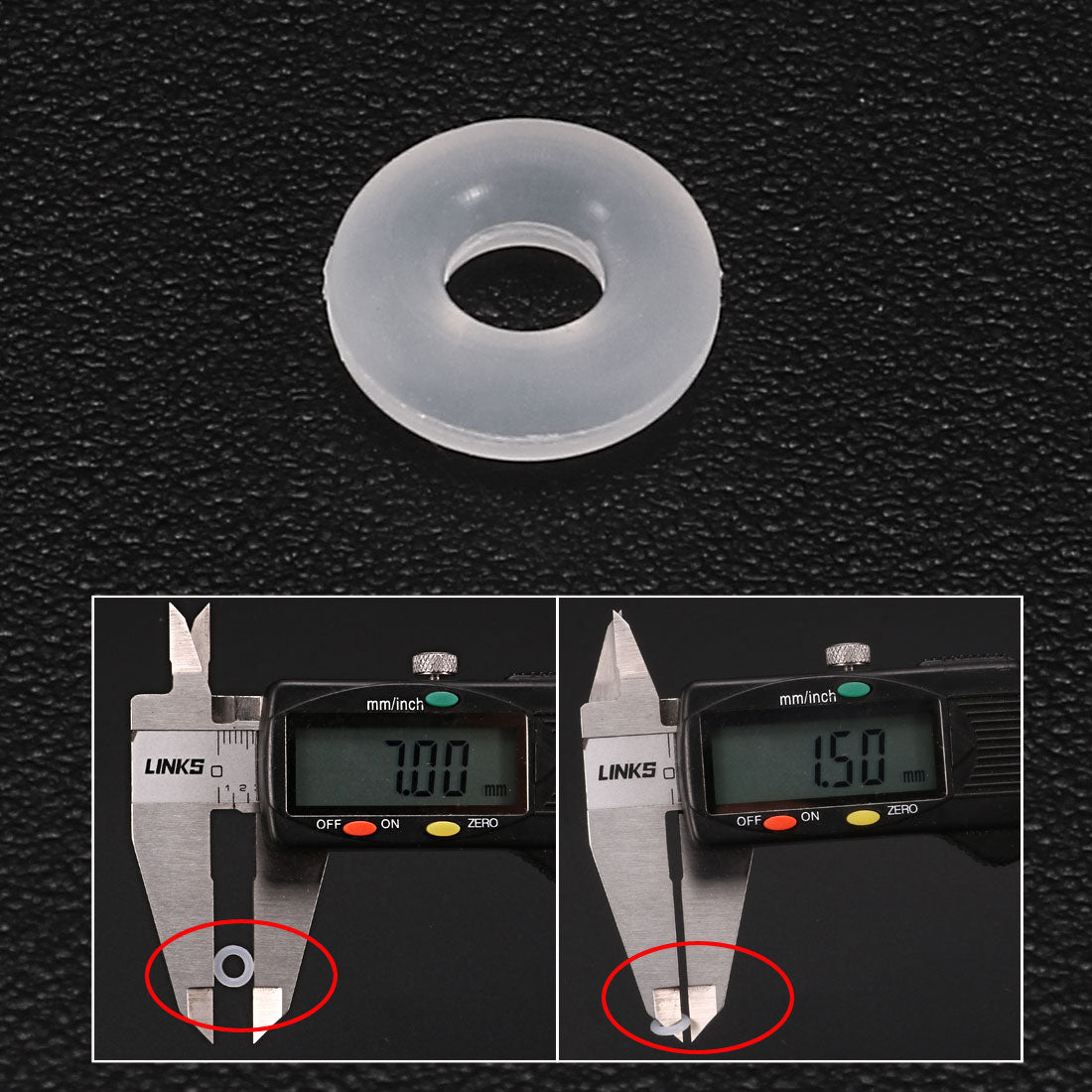 uxcell Uxcell 50Pcs White 7mm x 1.5mm Silicone Rubber Gasket O Ring Sealing Ring