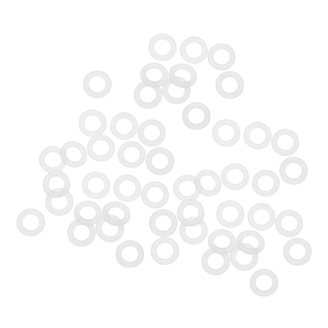 uxcell Uxcell 50Pcs White 7mm x 1.5mm Silicone Rubber Gasket O Ring Sealing Ring