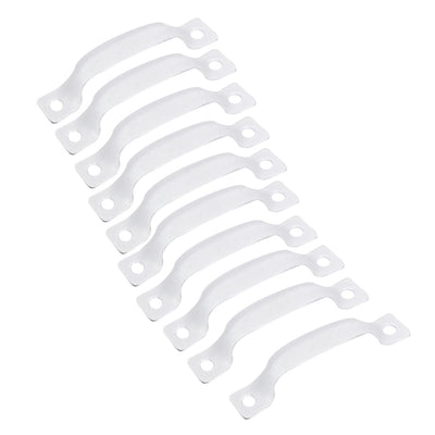 uxcell Uxcell Furniture Cabinet Dresser Arch Shape Pull Handles White 52mm Length 10PCS