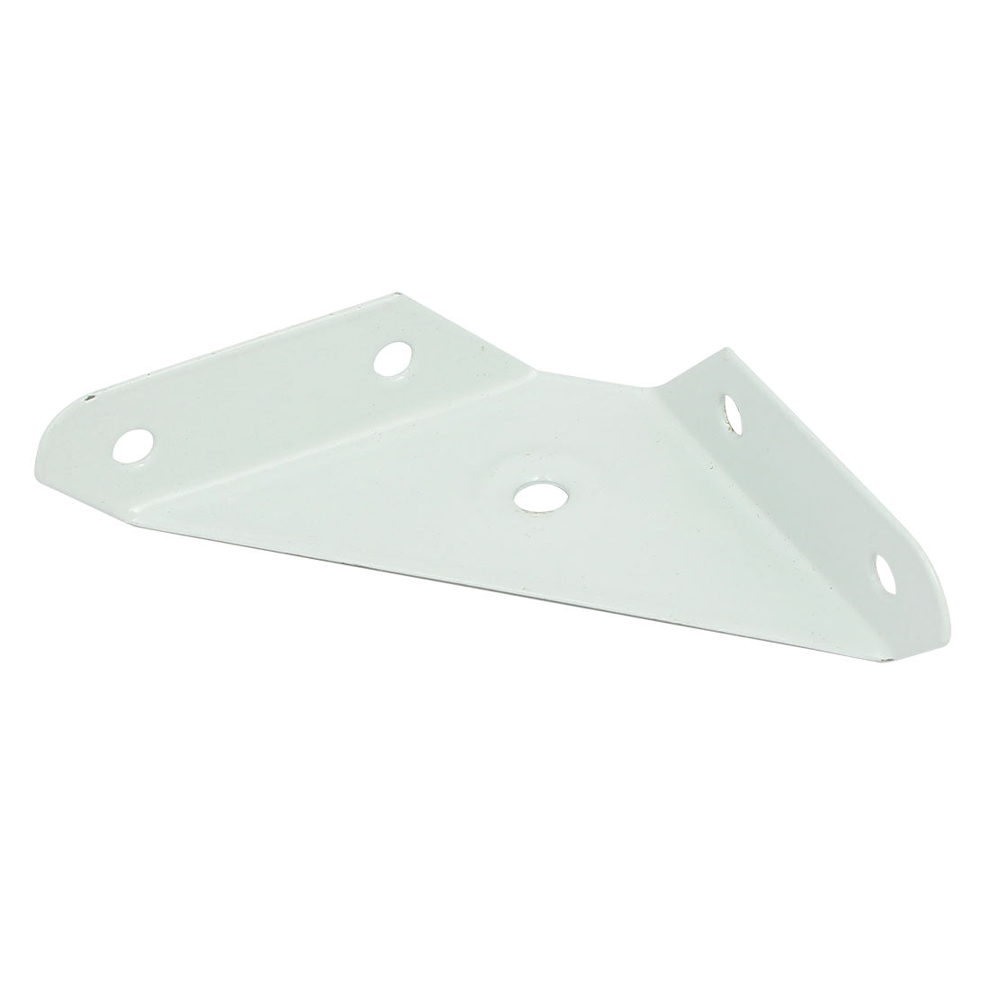 uxcell Uxcell Metal Triangular Flange Corner Brace Angle Bracket White 99mmx60mmx18mm 5pcs