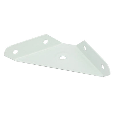 Harfington Uxcell Metal Triangular Flange Corner Brace Angle Bracket White 99mmx60mmx18mm 5pcs
