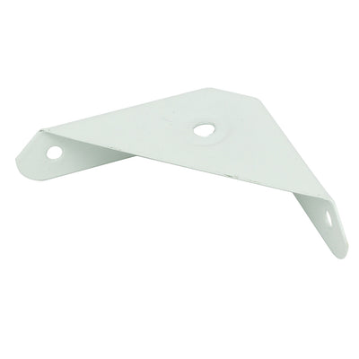 Harfington Uxcell Metal Triangular Flange Corner Brace Angle Bracket White 99mmx60mmx18mm 5pcs