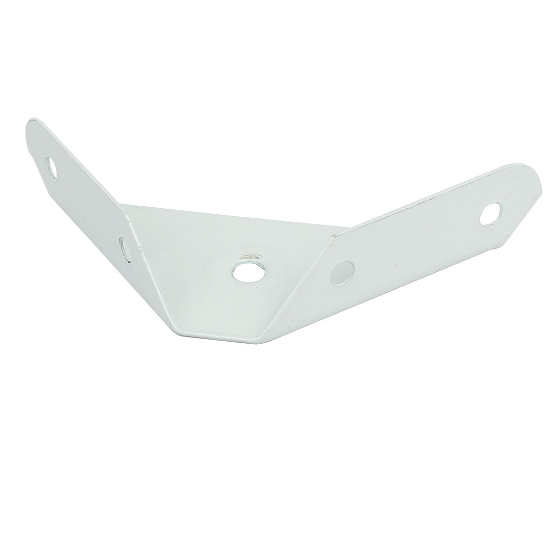 uxcell Uxcell Metal Triangular Flange Corner Brace Angle Bracket White 99mmx60mmx18mm 5pcs