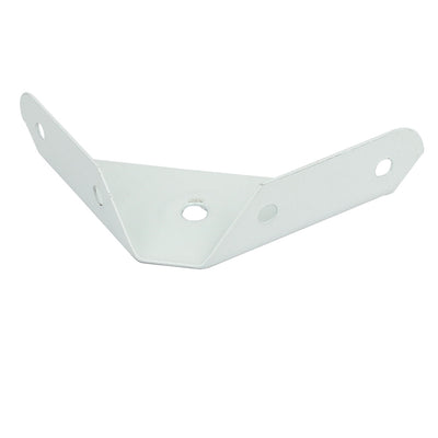 Harfington Uxcell Metal Triangular Flange Corner Brace Angle Bracket White 99mmx60mmx18mm 5pcs