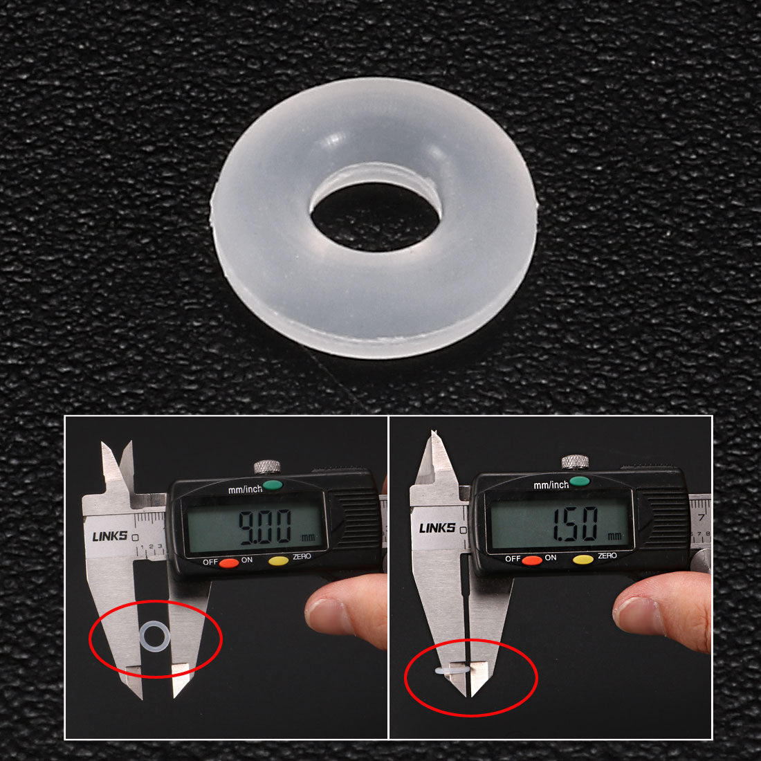 uxcell Uxcell 50Pcs White 9mm x 1.5mm Heat Resistance Oil Resistant NBR Nitrile Rubber O Ring Sealing Ring