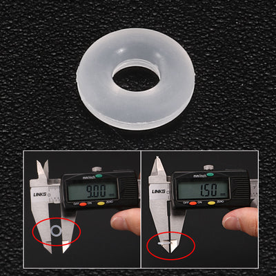 Harfington Uxcell 50Pcs White 9mm x 1.5mm Heat Resistance Oil Resistant NBR Nitrile Rubber O Ring Sealing Ring