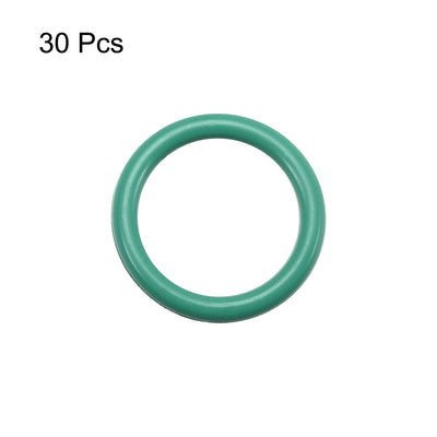Harfington Uxcell 30Pcs 15mm x 1.9mm Rubber O-rings NBR Heat Resistant Sealing Ring Grommets Green