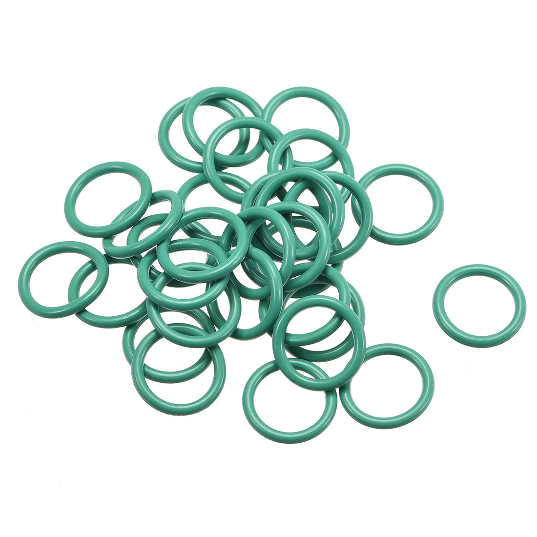 uxcell Uxcell 30Pcs 15mm x 1.9mm Rubber O-rings NBR Heat Resistant Sealing Ring Grommets Green