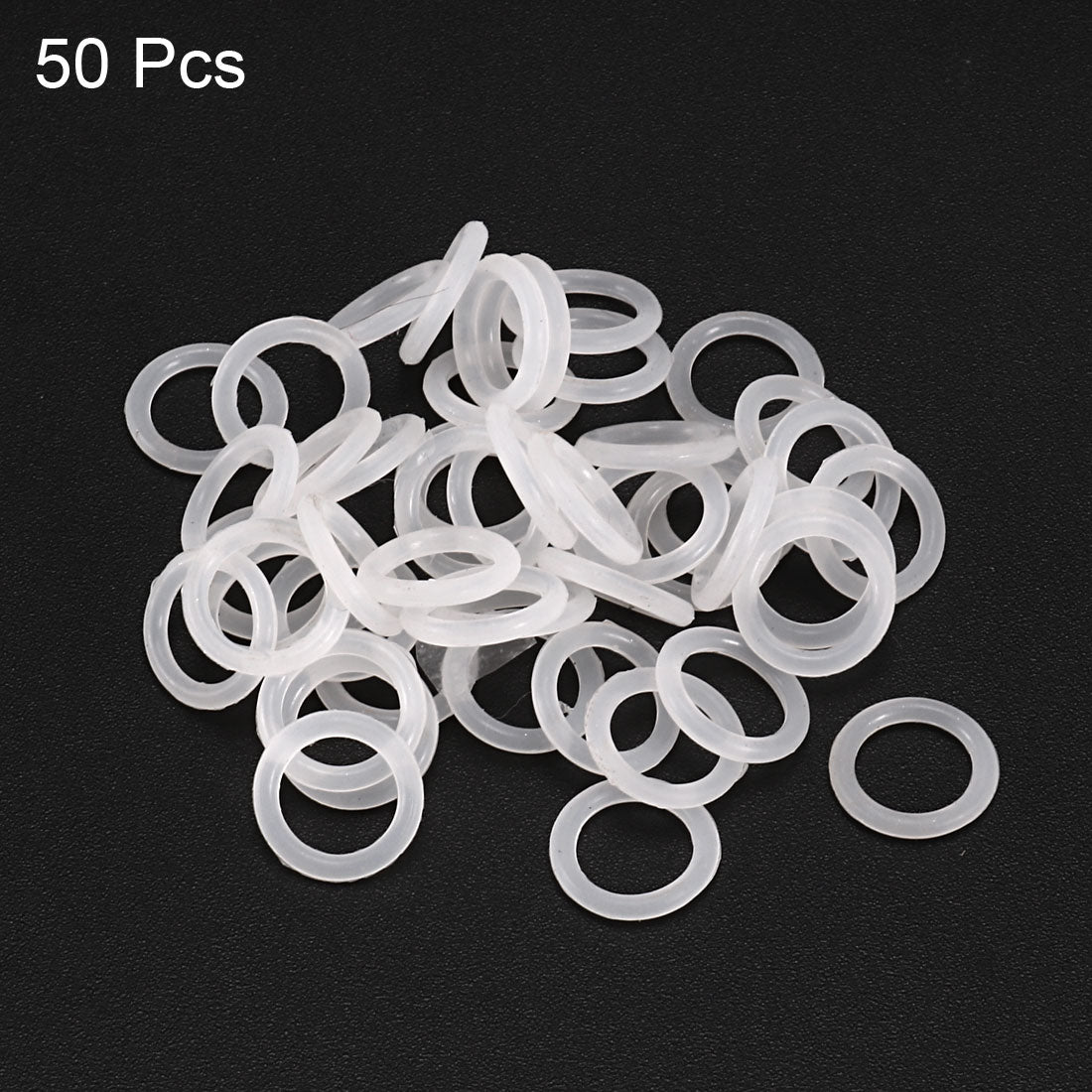uxcell Uxcell 50Pcs 10mm x 1.5mm Rubber O-rings NBR Heat Resistant Sealing Ring Grommets White
