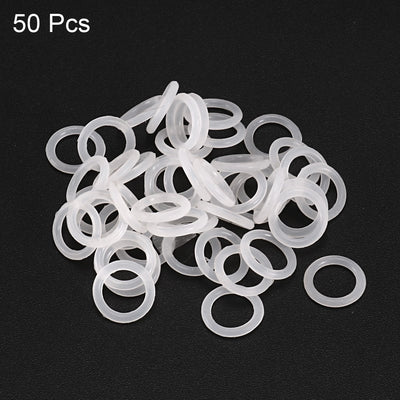 Harfington Uxcell 50Pcs 10mm x 1.5mm Rubber O-rings NBR Heat Resistant Sealing Ring Grommets White