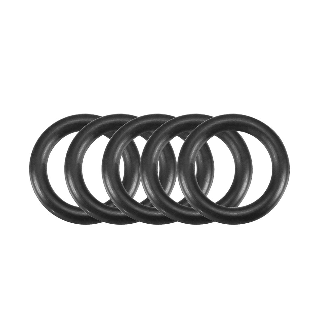 uxcell Uxcell 30Pcs 10mm x 1.9mm Rubber O-rings NBR Heat Resistant Sealing Ring Grommets Black