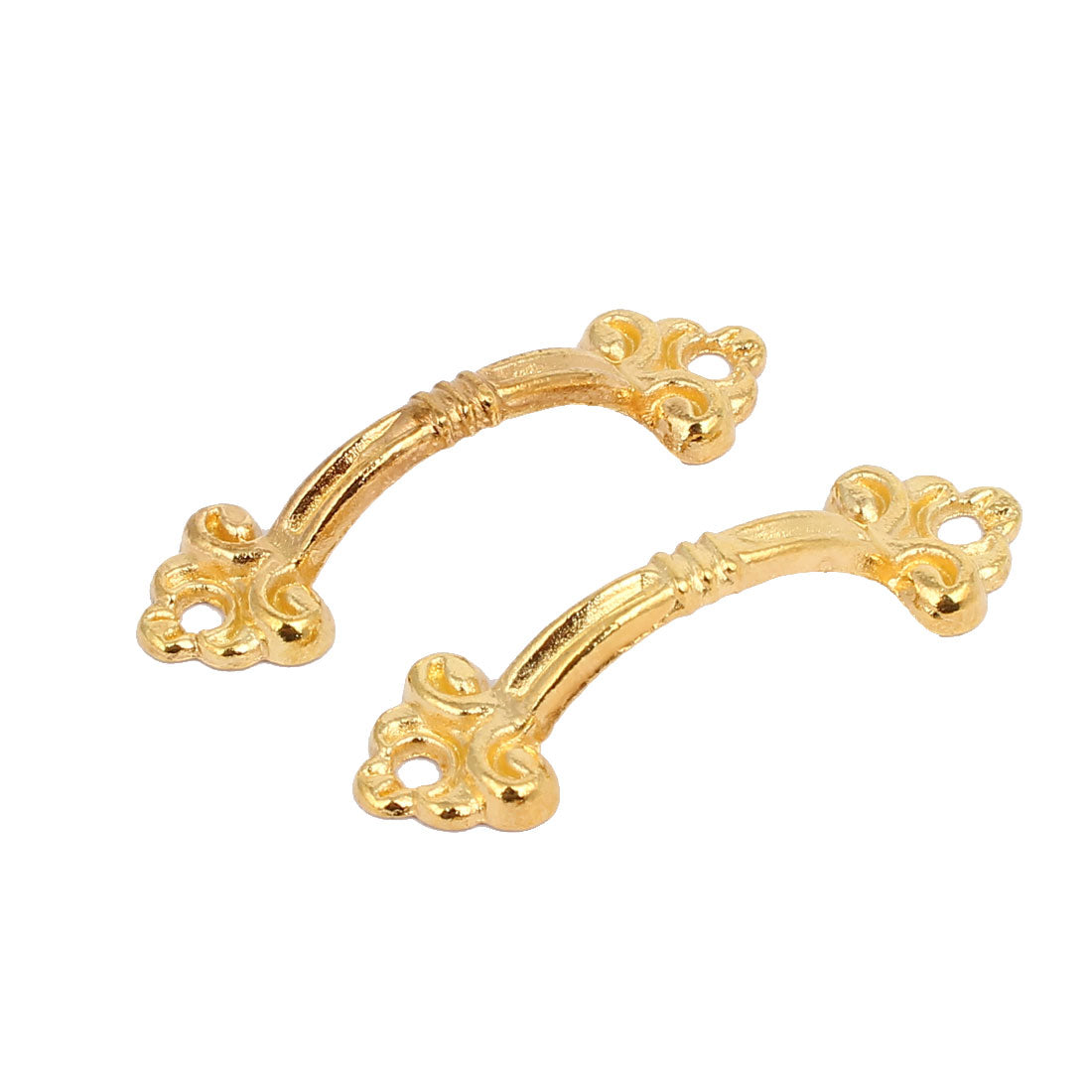 uxcell Uxcell Jewelry Box Case Arch Shape Pull Handle 39mm Hole Spacing Gold Tone 2pcs