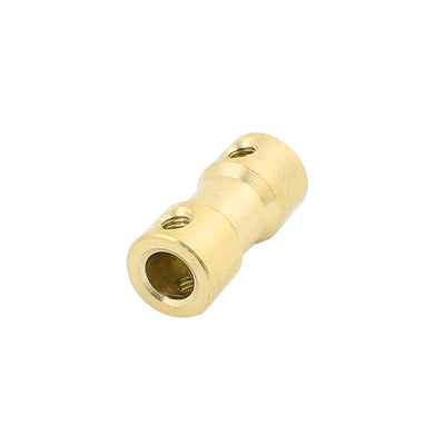 Harfington Uxcell Brass Shaft Coupling Coupler Motor Transmission Motor Connector for RC Boat Model