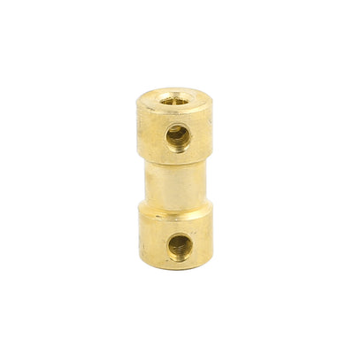 Harfington Uxcell Brass Shaft Coupling Coupler Motor Transmission Motor Connector for RC Boat Model