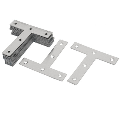 uxcell Uxcell 80mmx80mmx1mm Metal T Shaped Flat Repair Plates Corner Brace Bracket 20pcs