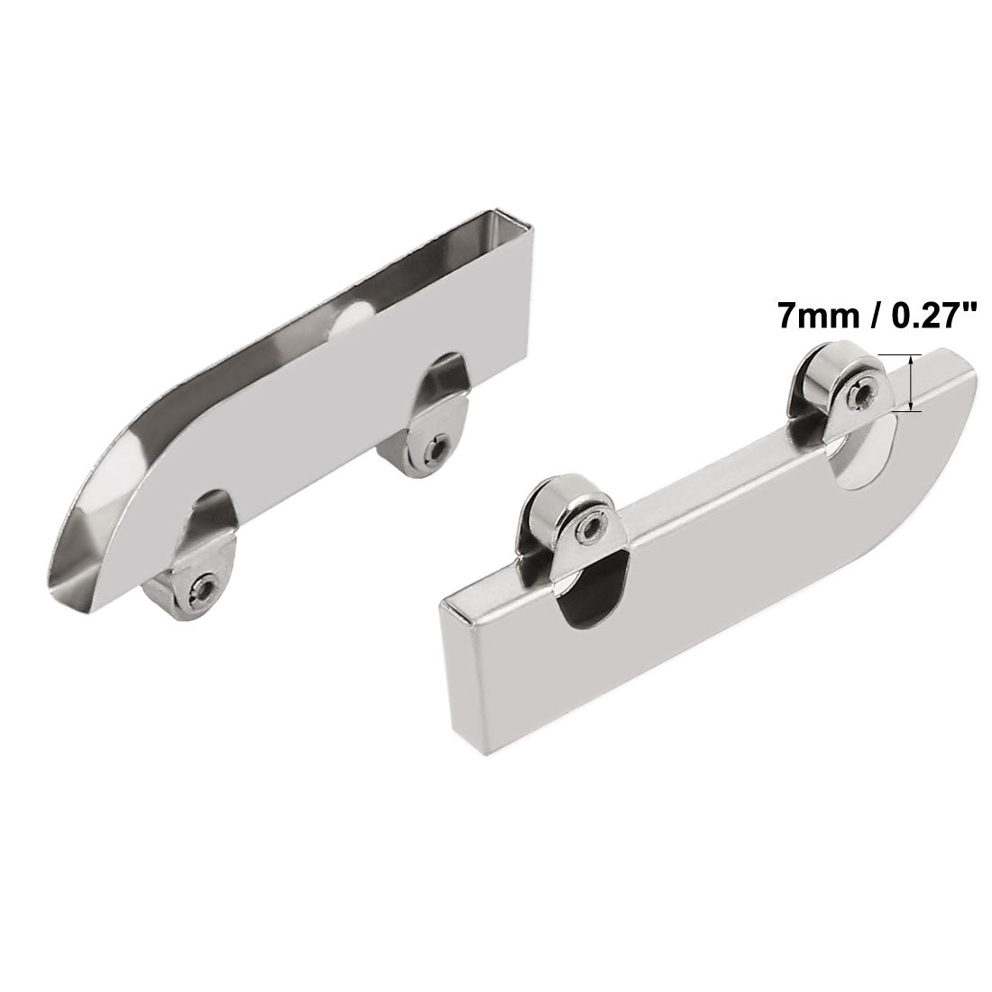 Harfington 5.0mm Glass Stainless Steel Sliding Roller Pulley Display Cabinet Door 8Pcs